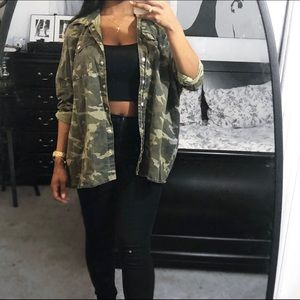 Oversized Camo Collard shirt